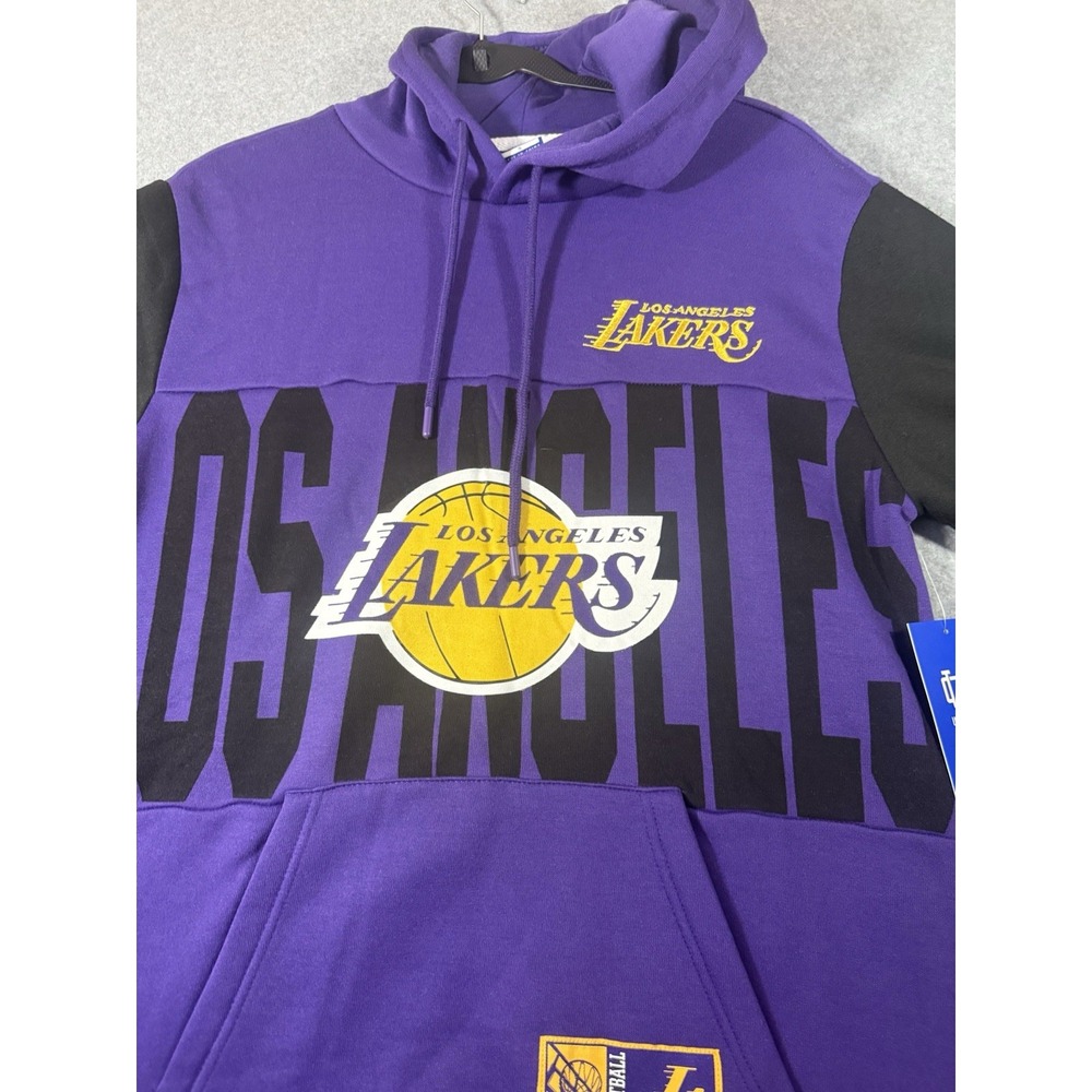 Ultra Game Los Angeles Lakers Men's Colorblock Pullover Hoodie Size Small